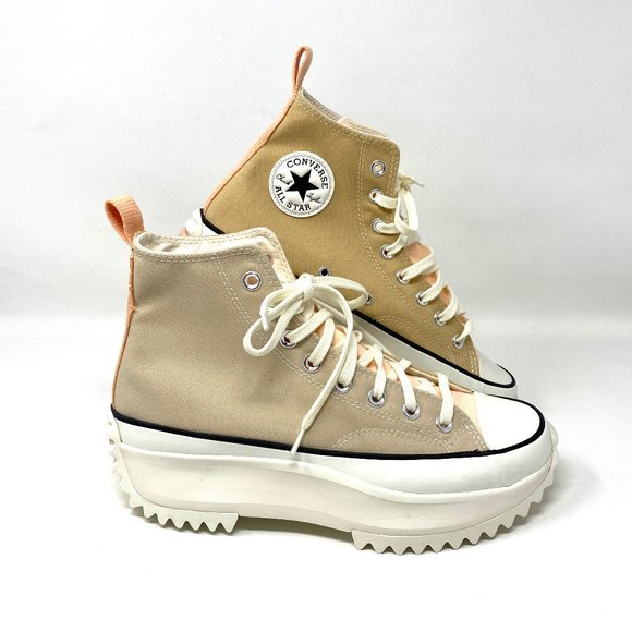 Converse Shoes - Converse RUN STAR HIKE HI Farro Sesame Crimson Tint Sneaker Women's Size 171121C